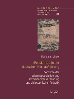 cover image of ›Popularität  in der deutschen Hochaufklärung